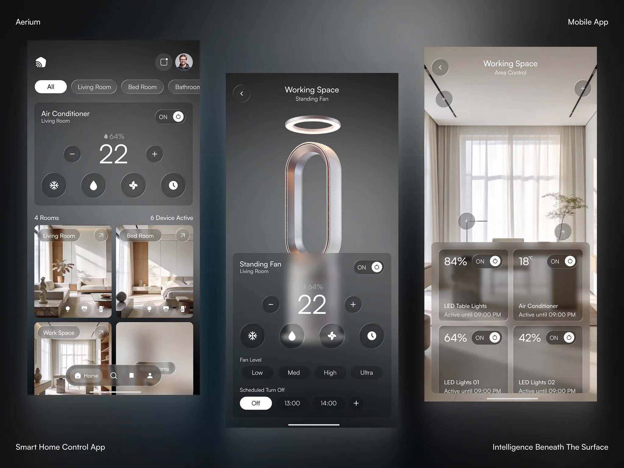 Smart Home Control App UI Preview